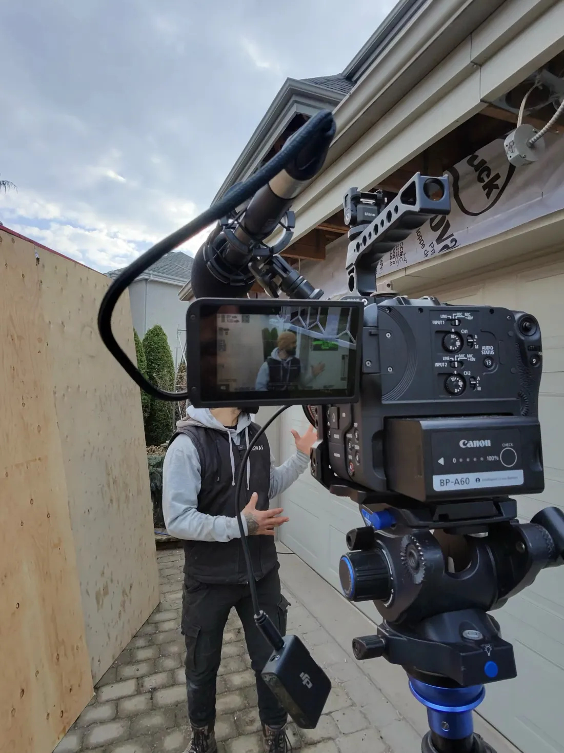 Tournage OXXY Studio sur un chantier de construction