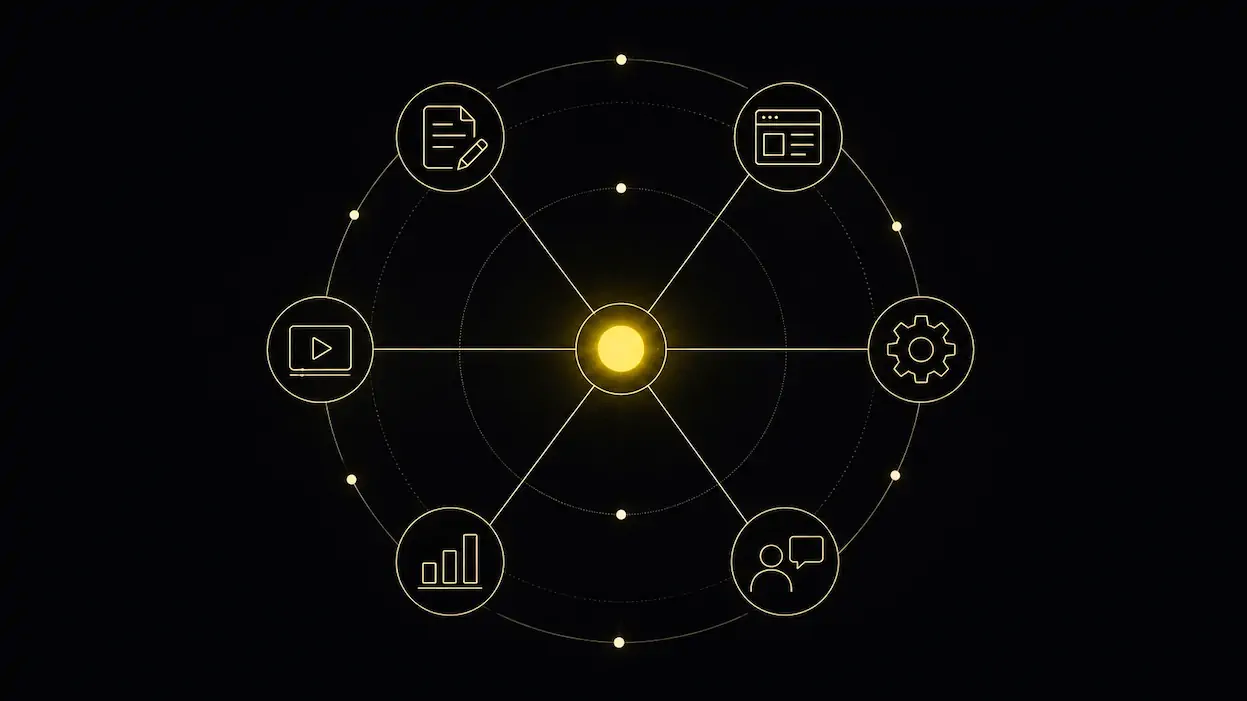 La Totale : contenu, présence web, système interne et coaching réunis sous un même toit.