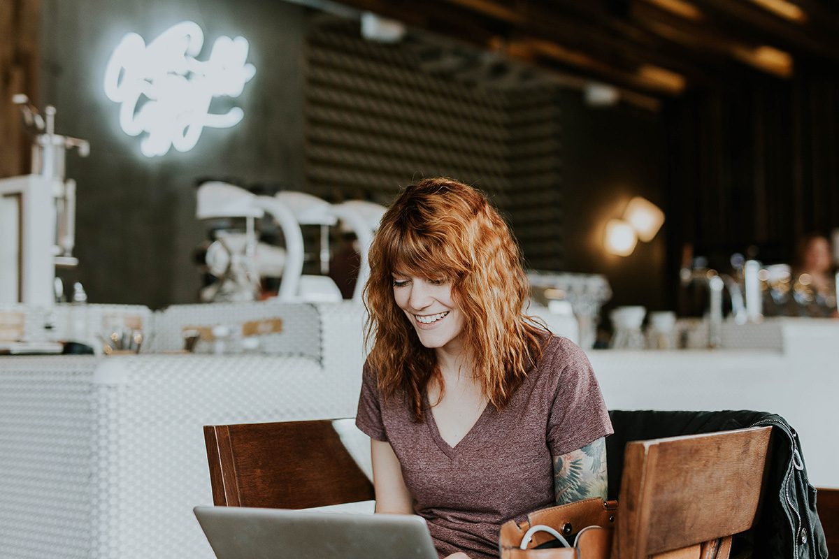 girl working